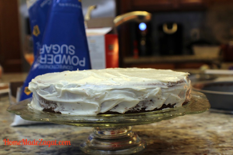 Easy Carrot cake with cream cheese frosting