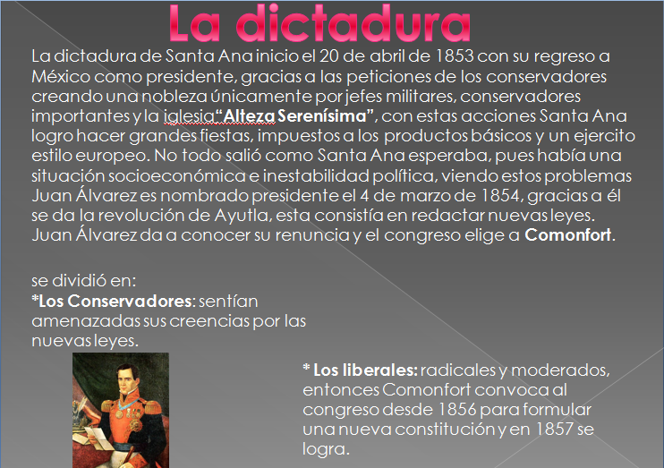 Características De La Dictadura De Santa Anna historiademexicosecudos.blogspot.com