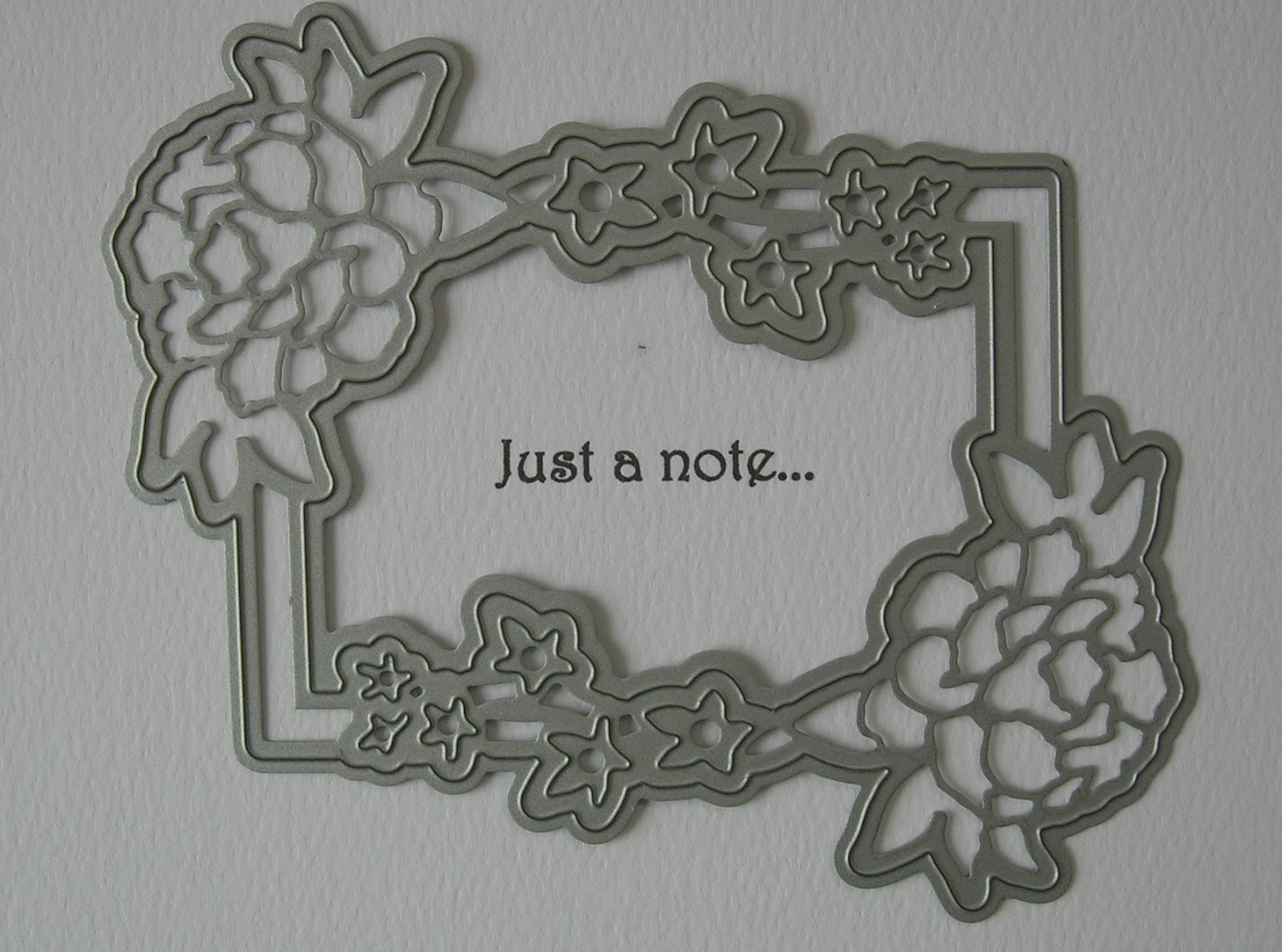 A Passion For Cards: Just a note