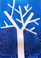 tape resist watercolor trees salt testy project effect children trying yet using