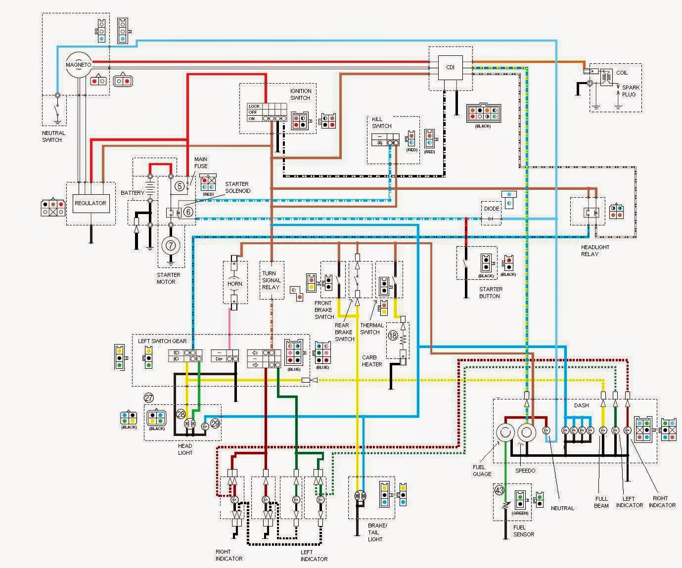 Yamaha YBR 125 Owner Blog : Yamaha YBR 125 electrical ... yamaha razz ignition wiring diagram 