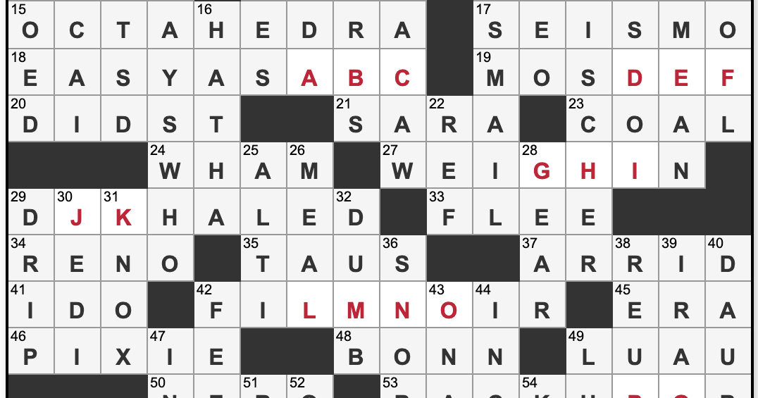 Eugene Sheffer Crossword Puzzle Printable