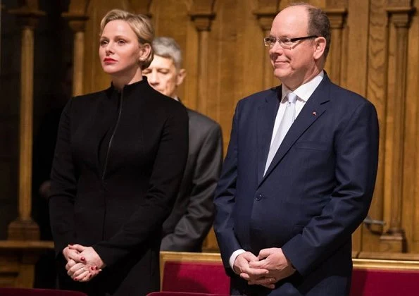 Princess Charlene wore DIOR spectadior thigh boot in stretch suede calfskin