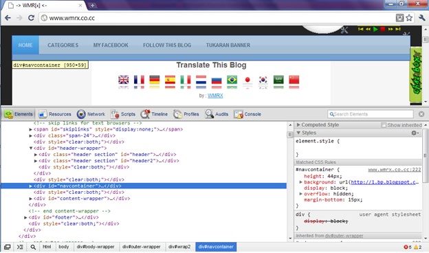 Cara Mengedit Tamilan dari HTML bawaan Template  WMRX 