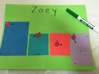 Handwriting beginning with apples