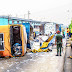 Heavy Truck Falls Off Ojuelegba Bridge Again Due To Brake Failure