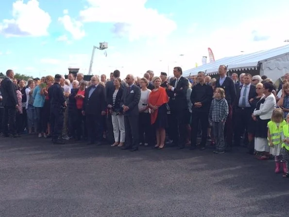 King Carl Gustav of Sweden and Crown Princess Victoria of Sweden attended the opening of the Oskarshamn power station in the county of Kalmar