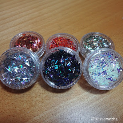 6 containers of arrow glitters - Beauty Bigbang, 3D Arrow Glitters, J6309