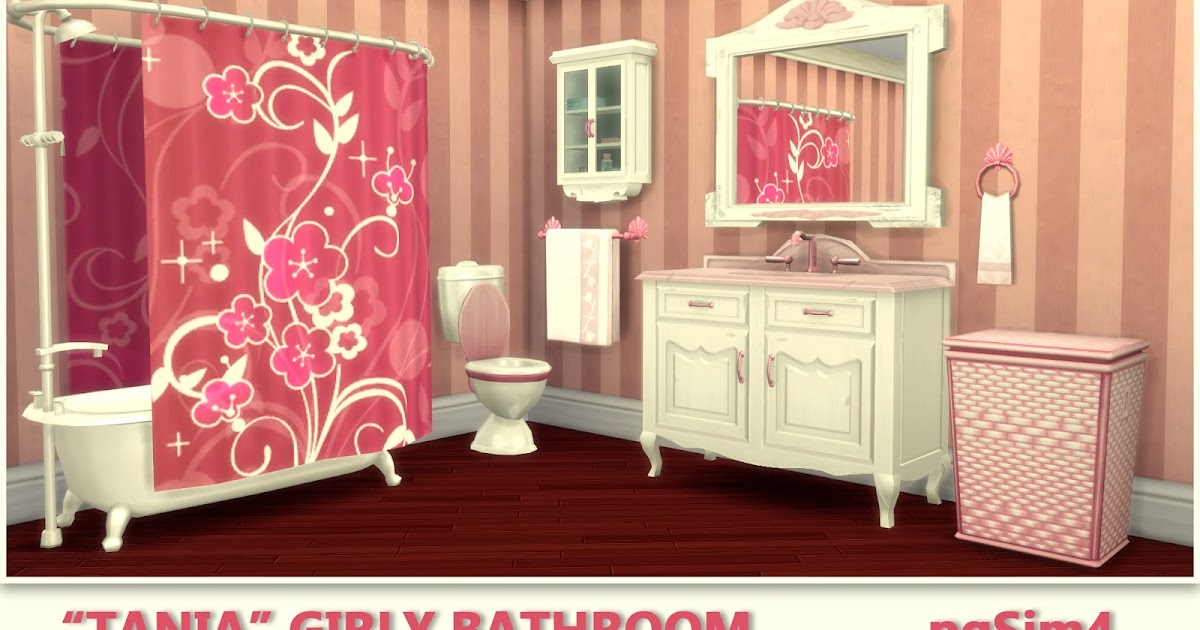"Tania" Bathroom. Sims 4 Custom Content.