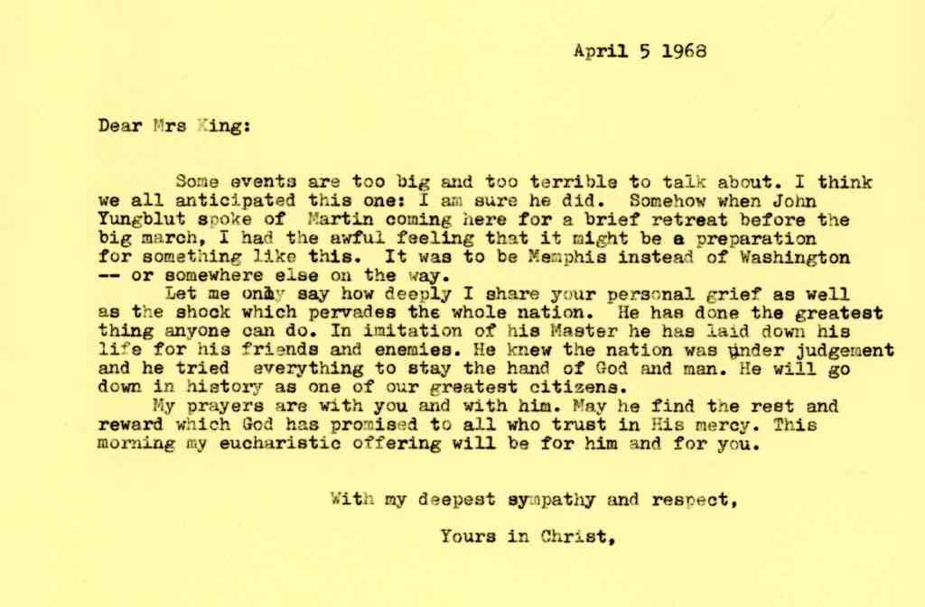 louie louie mertons letter to coretta scott king correta scott king letter