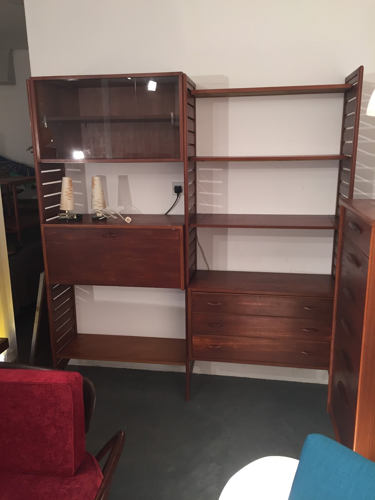 Vintage Furniture Ireland OCD Ladderax Modular Shelving Unit Open