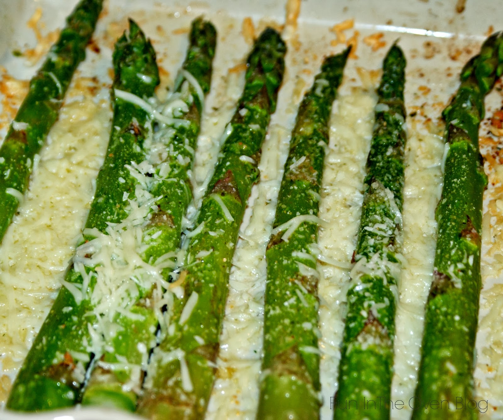 Fun in the Oven Lemon + Parmesan Asparagus