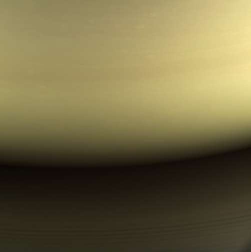A última foto da sonda Cassini