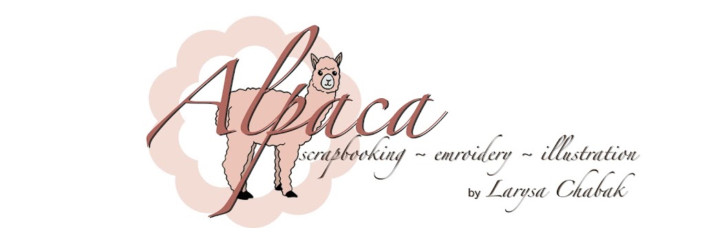 Alpaca - scrapbooking, embroidery, illustration