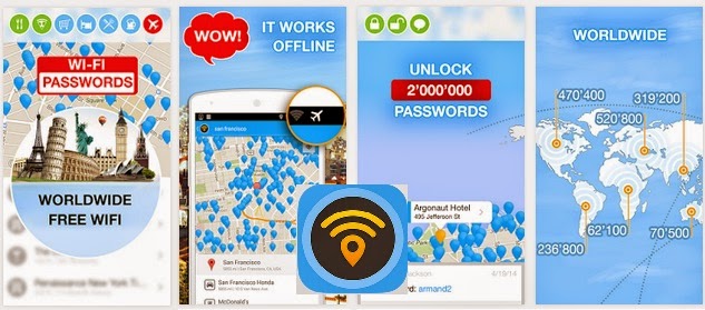 تطبيق مجاني لكشف كلمة السر لنقاط الواي فاي المحيطة للأندرويد والأيفون WiFi Map Pro — Passwords