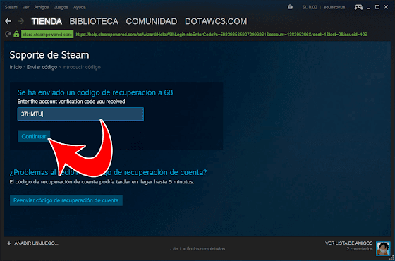 Como cambiar contraseña de DOTA 2 (Steam)