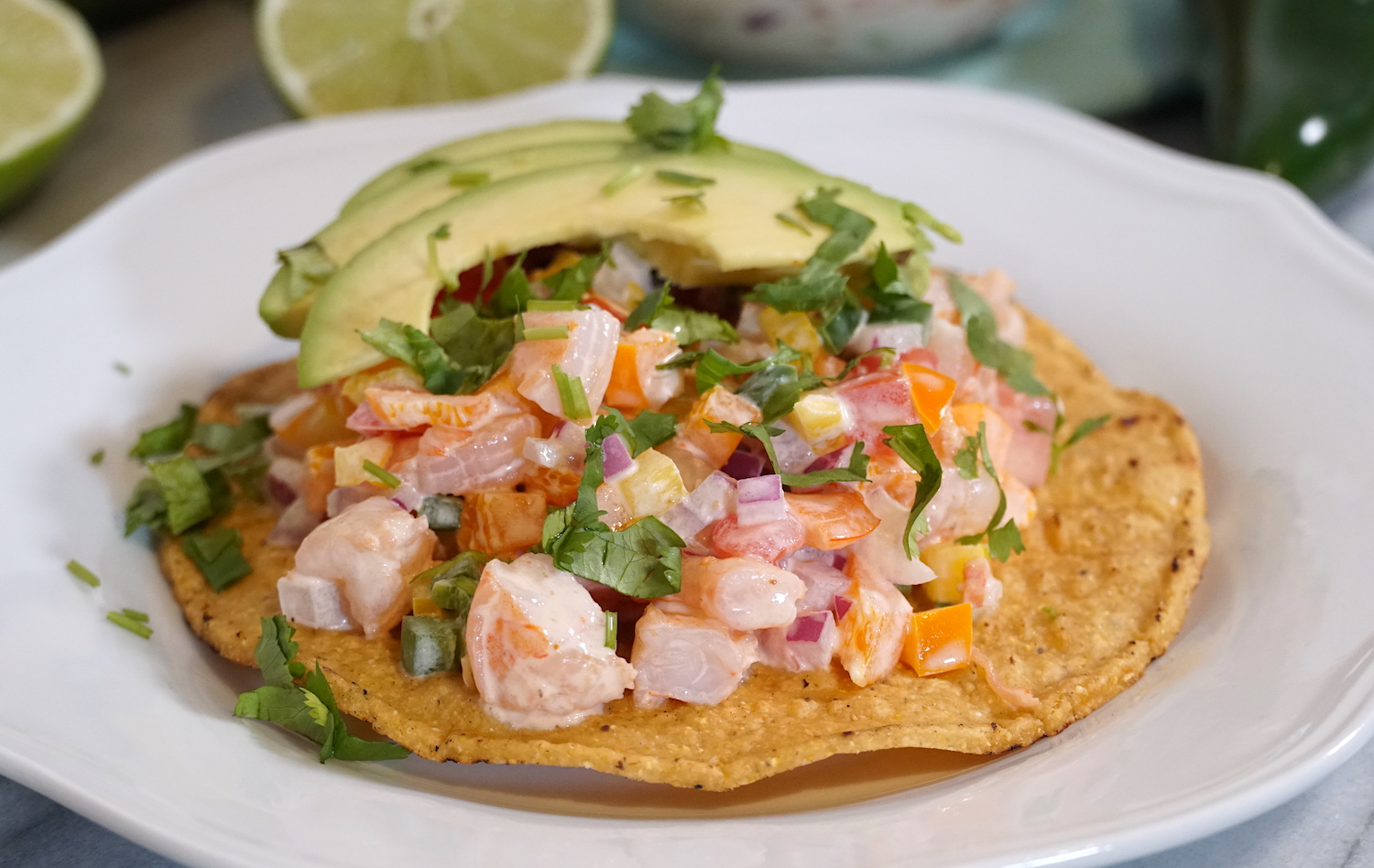 Tostadas De Ceviche De Camaron