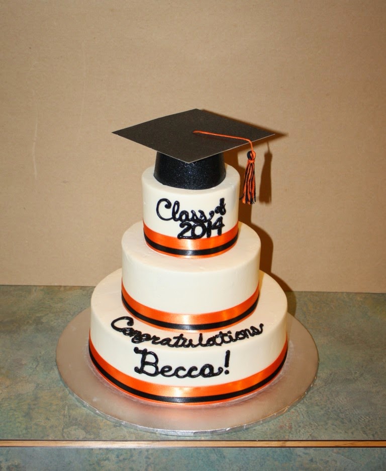 Party Cakes Centralia Tigers 3Tier Graduation Cake