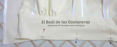 Confección chaqueta kaftán Aris Agoriuq de El Tiempo entre Costuras aplicación del faldón al cuerpo superior