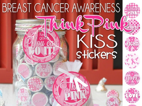 {NEW} Breast Cancer THINK PINK Kiss Printables