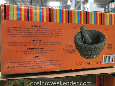 Costco 1103100 - Casa Maria Mortar and Pestle: practical and rustic-looking for your kitchen