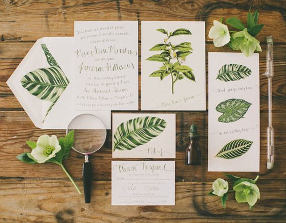 invitaciones boda tropicales