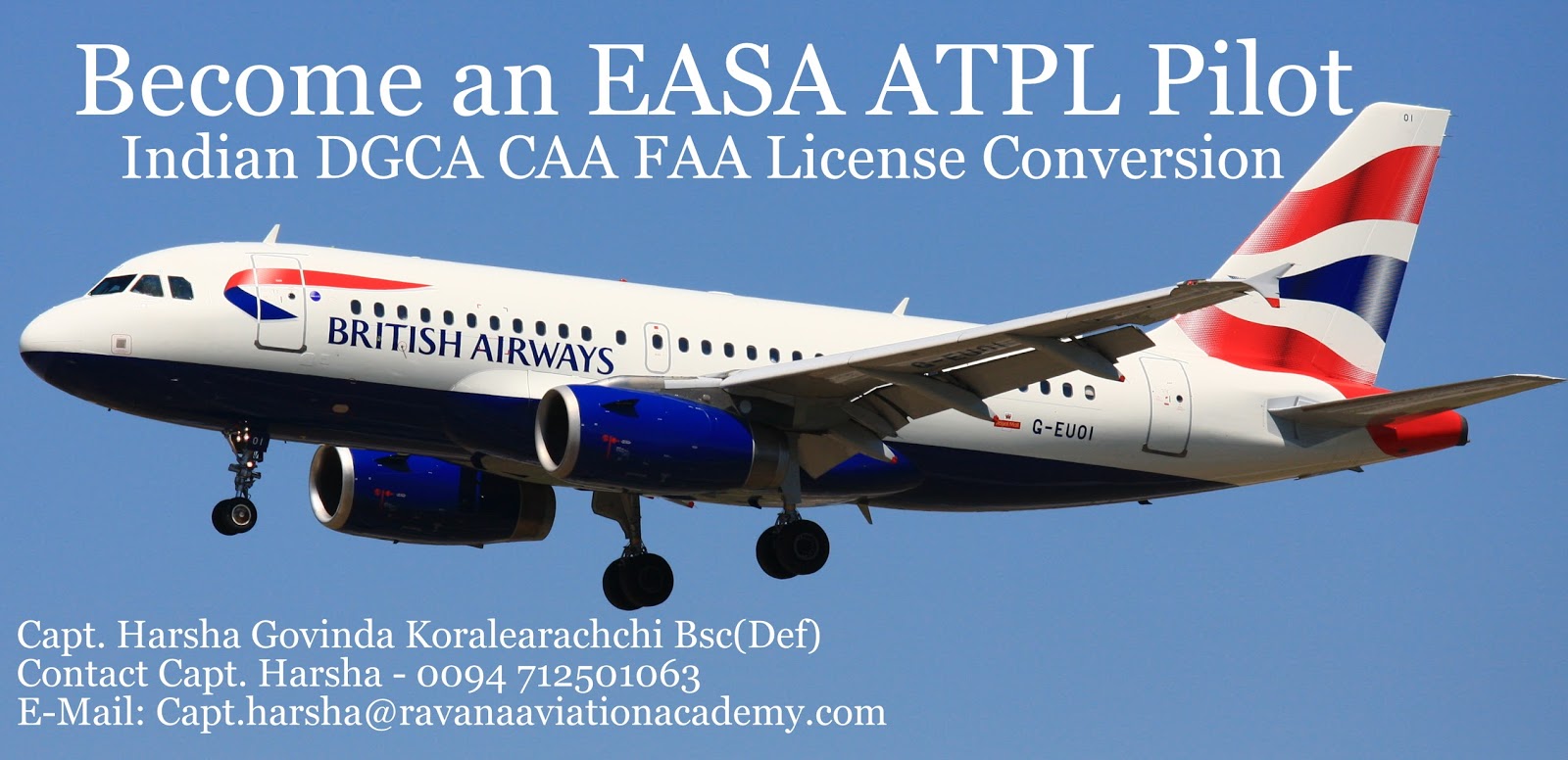 an EASA ATPL Pilot Indian DGCA/CAA/FAA License Conversion to EASA in India