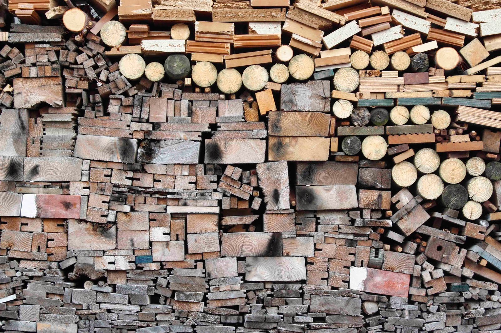 piled up wood