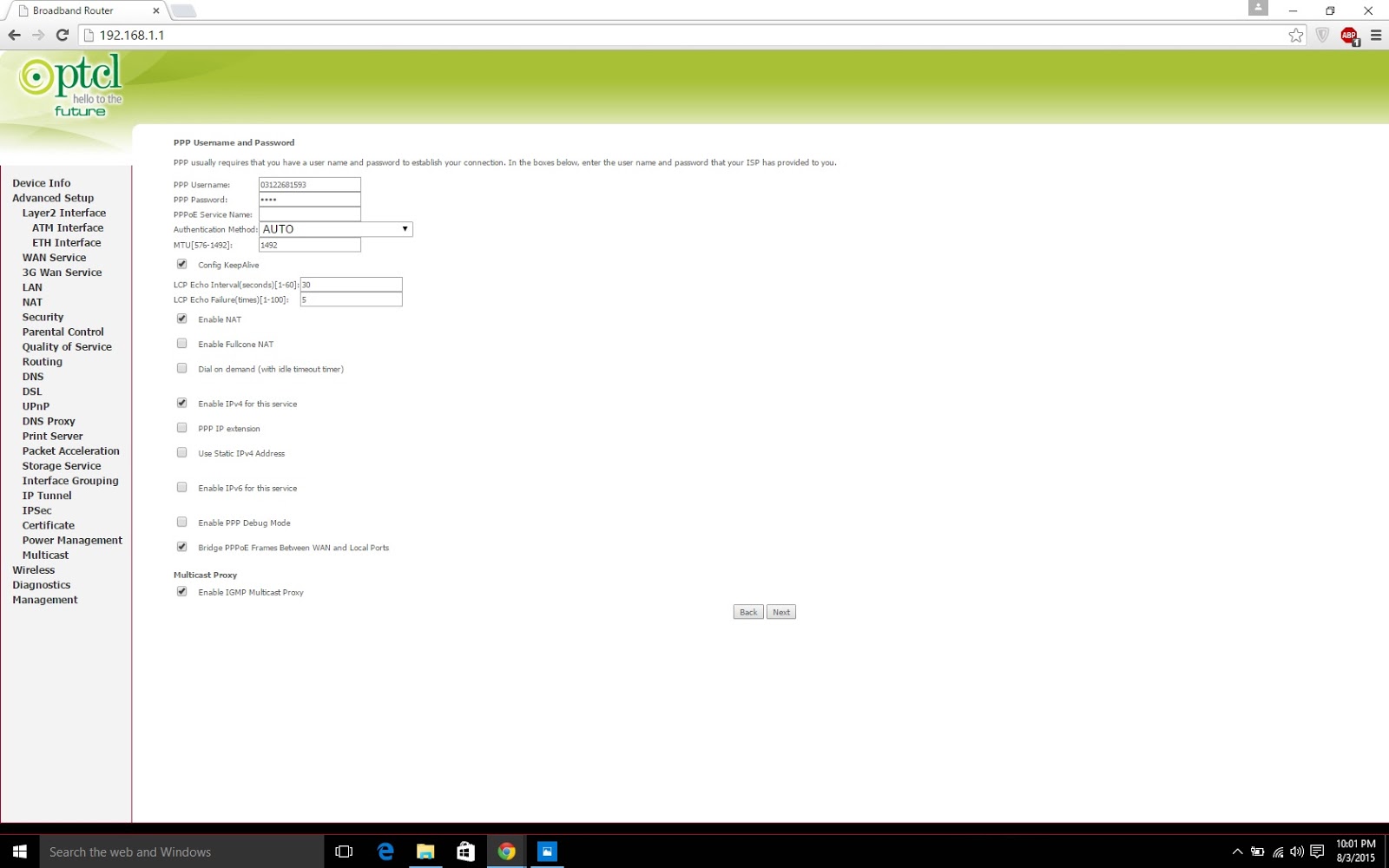 How to Configure PTCL Modem or Router (AN102025U) [All Screeshots]
