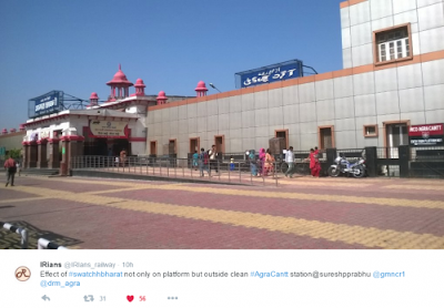 Agra Cantonment railway station  outside scene