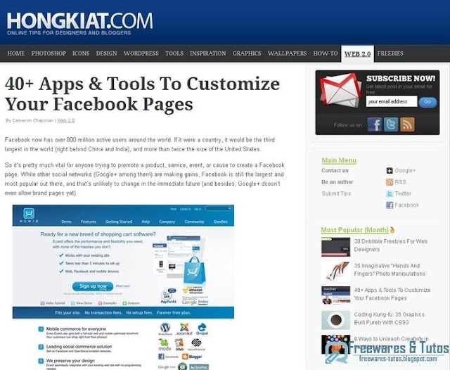 40 applications et outils pour personnaliser sa page Facebook