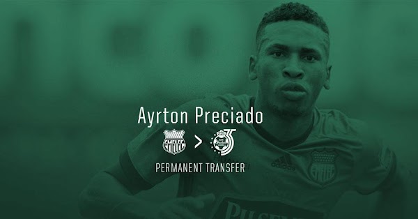 Oficial: Santos Laguna, firma Ayrton Preciado