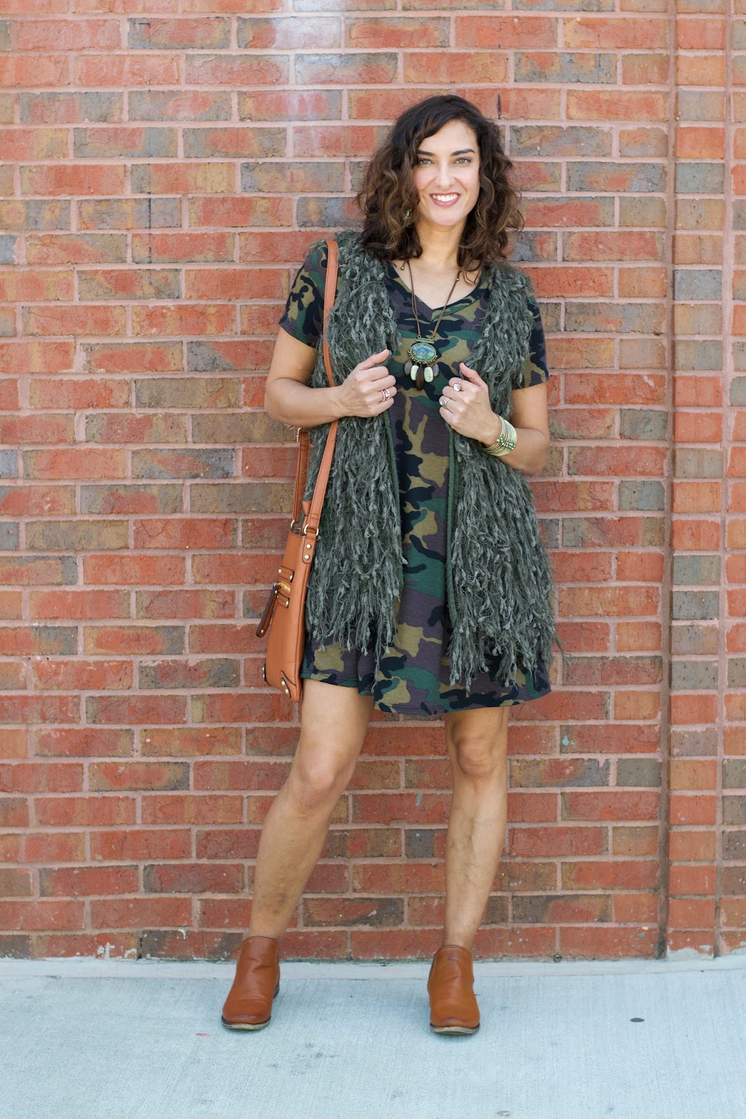 Granola & Grace Camo Pocket Dress