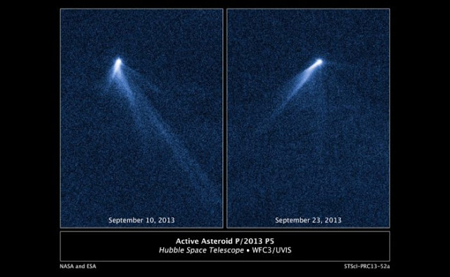 Hubble registra asteroide P/2013P5 que também ganhou uma cauda de cometa em 2013