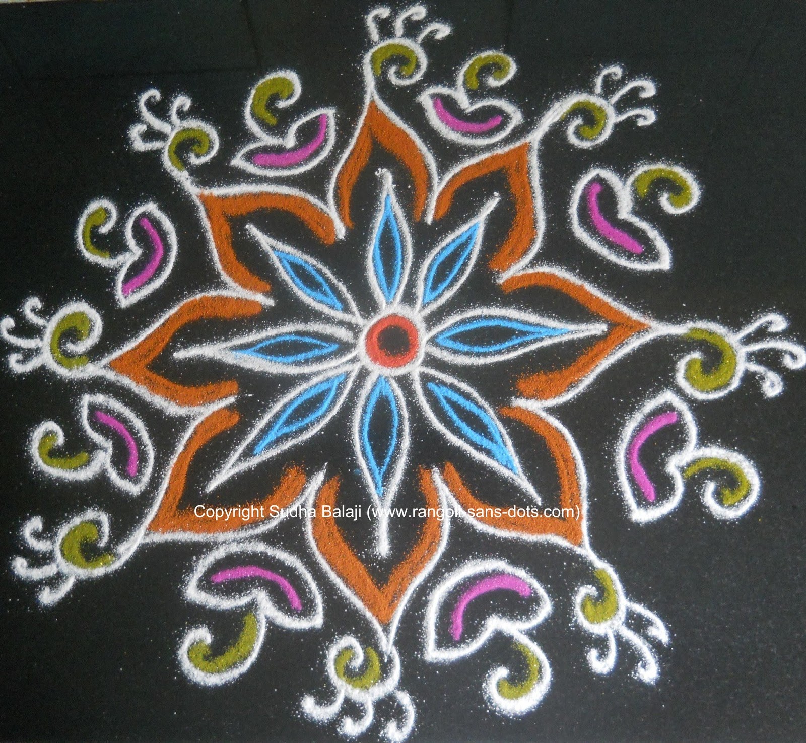 rangoli patterns draw easy how to Rangoli hand kolam simple designs dots / without free