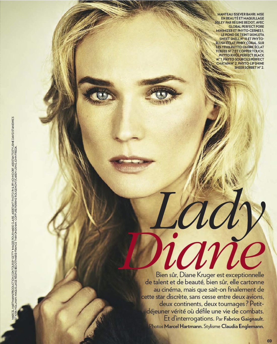 lady diane: diane kruger by marcel hartmann for marie claire france ...