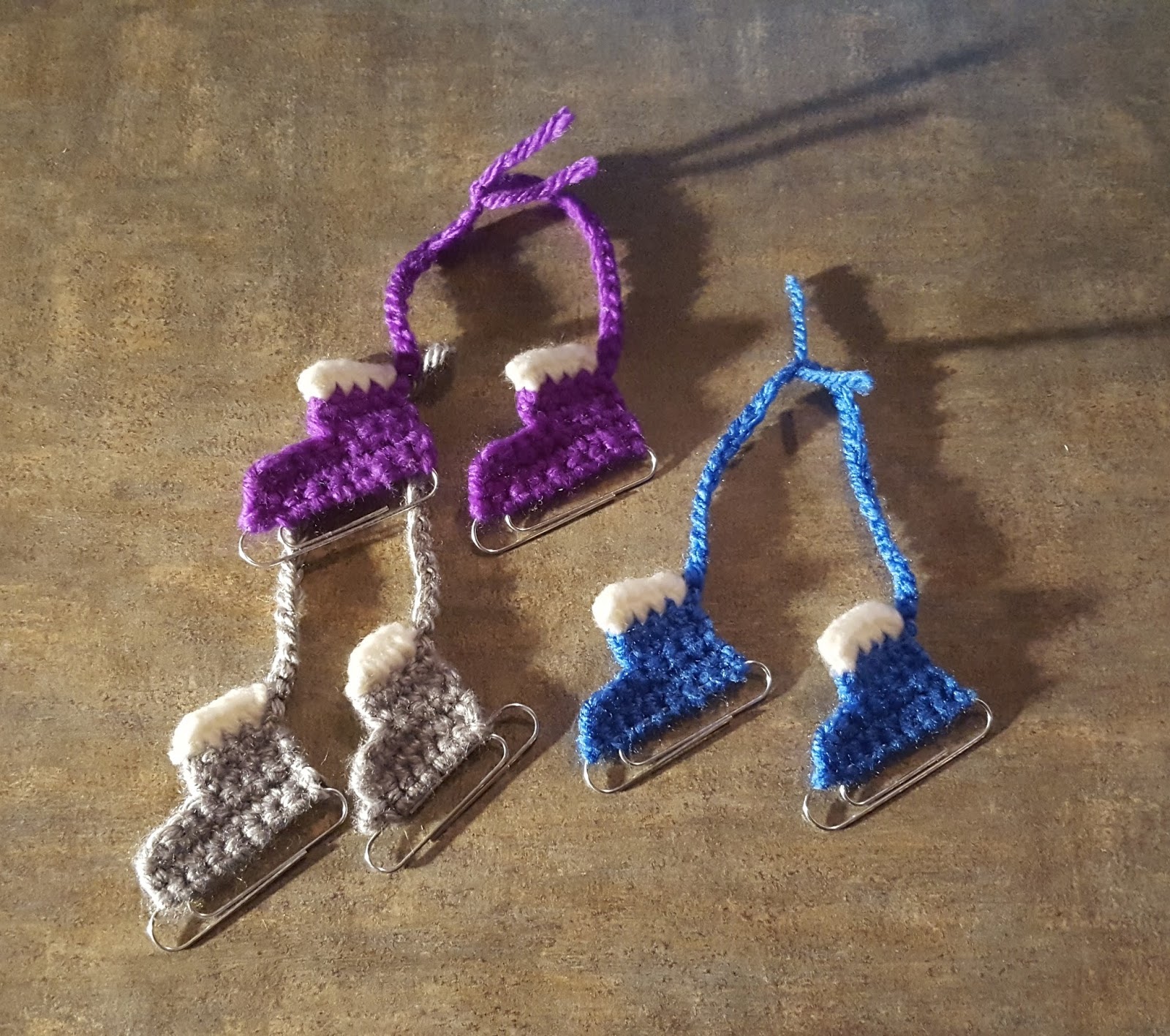 Crazy Crochetin' Mama Pattern Ice Skate Christmas Ornament Crochet