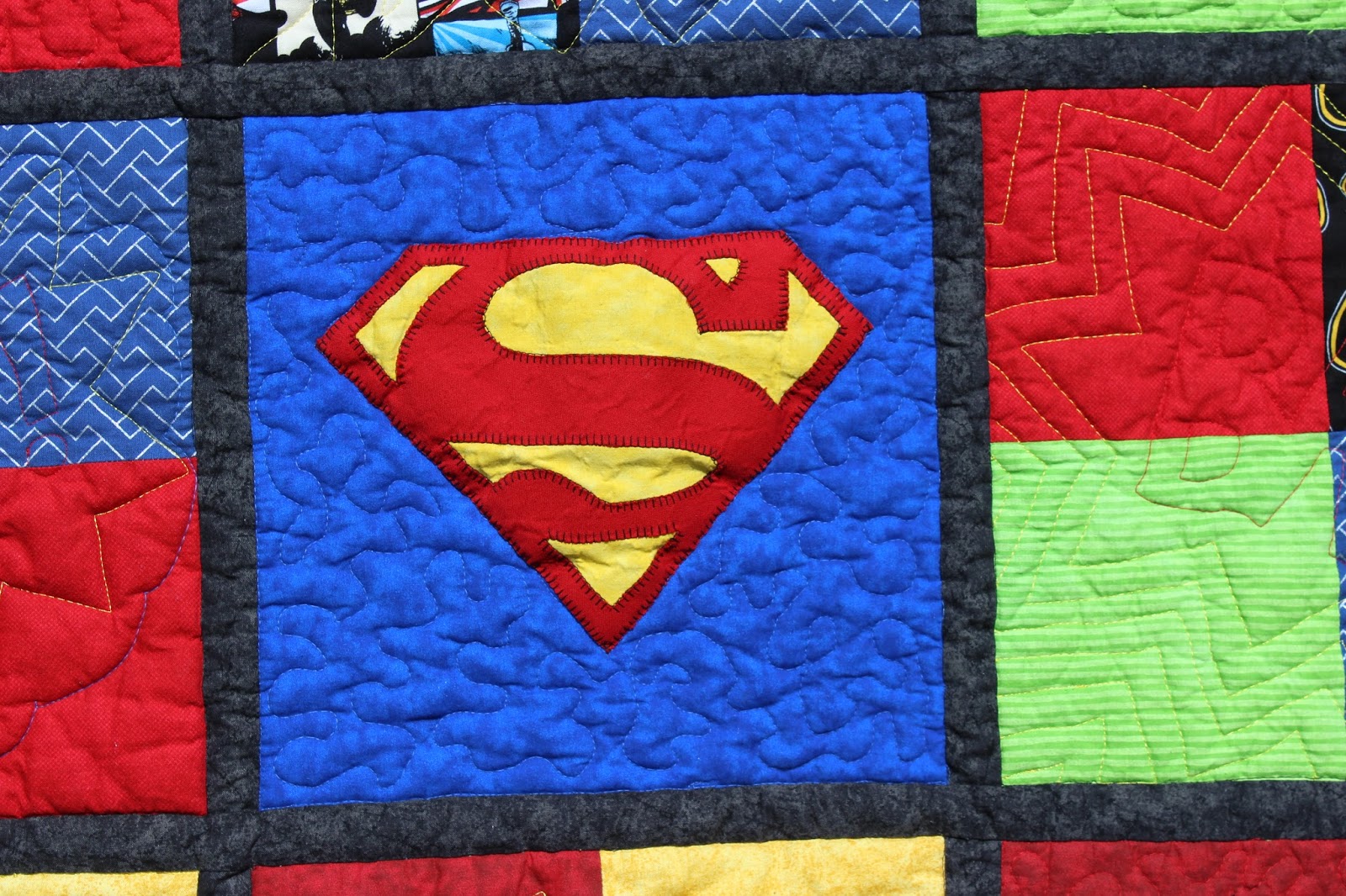 Puddle Jumper Quilts 'n' things SuperHero Baby Quilt