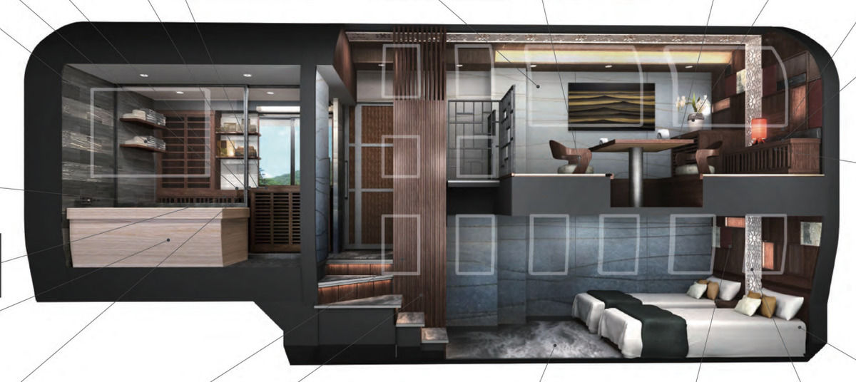 Entire 'Shiki-Shima Double Suite' in a single view Entire 'Shiki-Shima Double Suite' in a single view