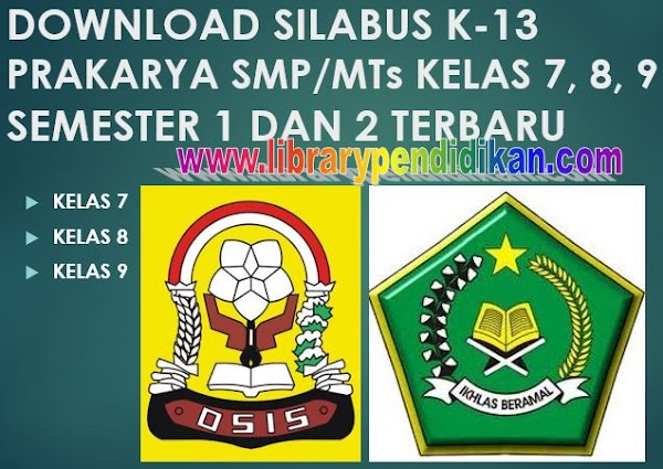 Download Silabus K 13 Prakarya Smp Mts Kelas 7 8 9 Semester 1 Dan 2 Terbaru Mata Pelajaran