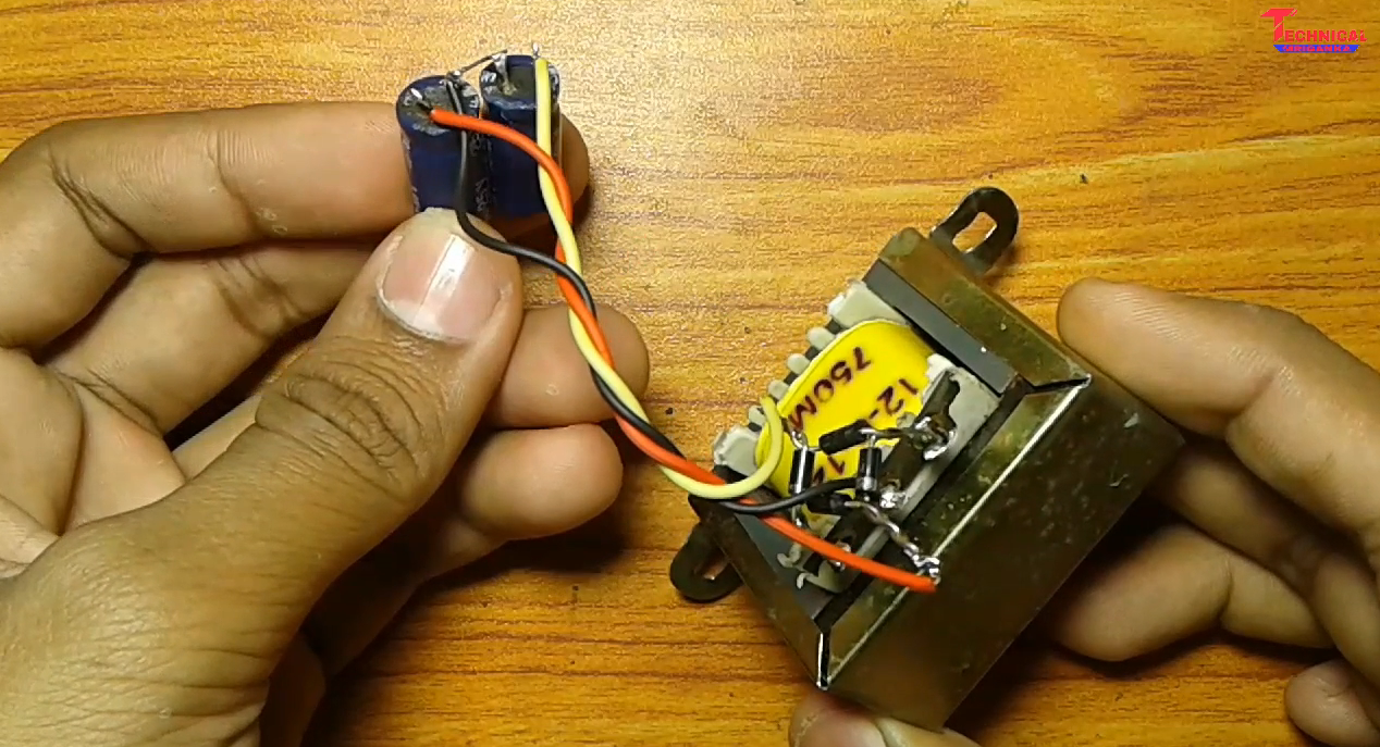 How to make bridge rectifier on 12012 volt transformer.