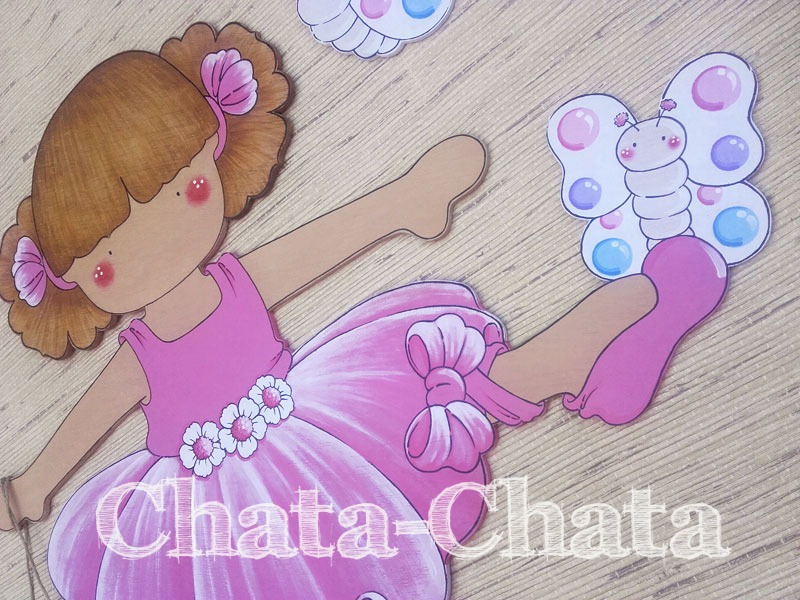 Chata-chata. Decoración infantil: UNA BAILARINA EN FUCSIA PARA "ELENA"