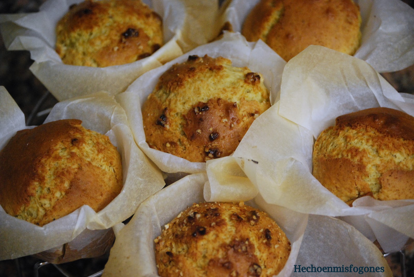 Hecho en mis fogones Muffins de arándanos y chocolate blanco