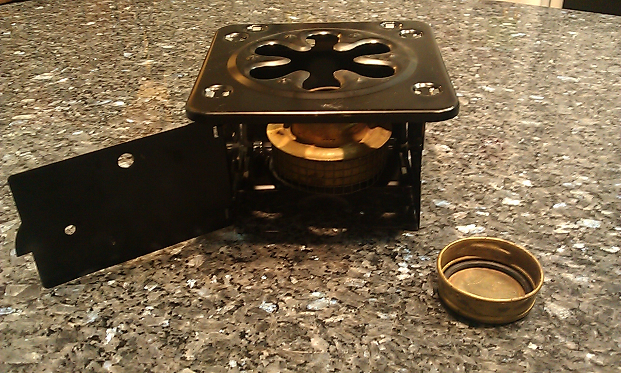 Simmering with Sterno Camp Primitive Out There, Somewhere