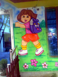 cartoon painting wall 3d play