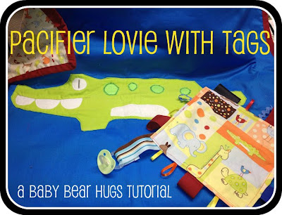 pacifier tag lovie blanket tutorial logo