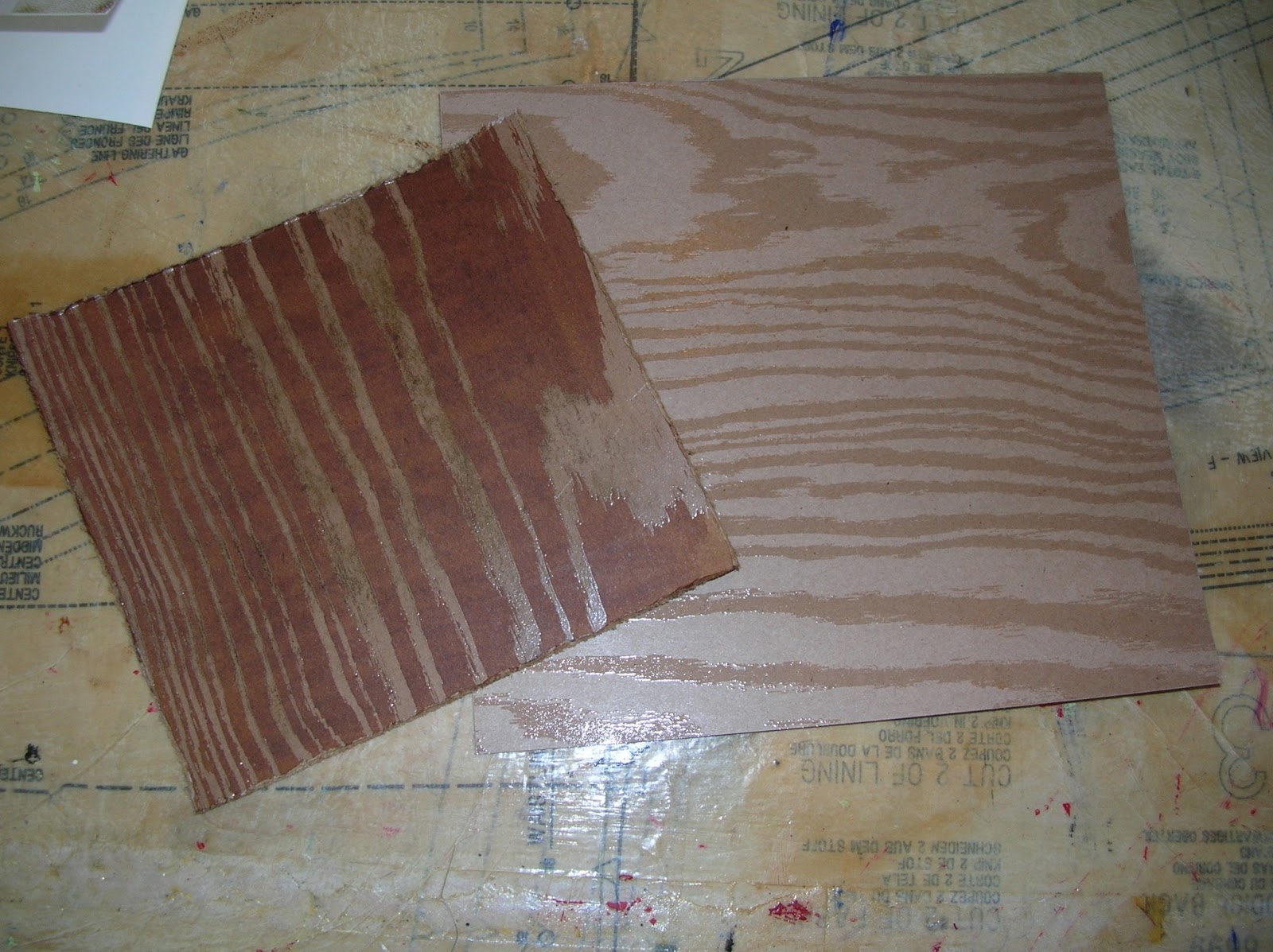 **The Craft Donkey** Kraft Wood Grain Tutorial