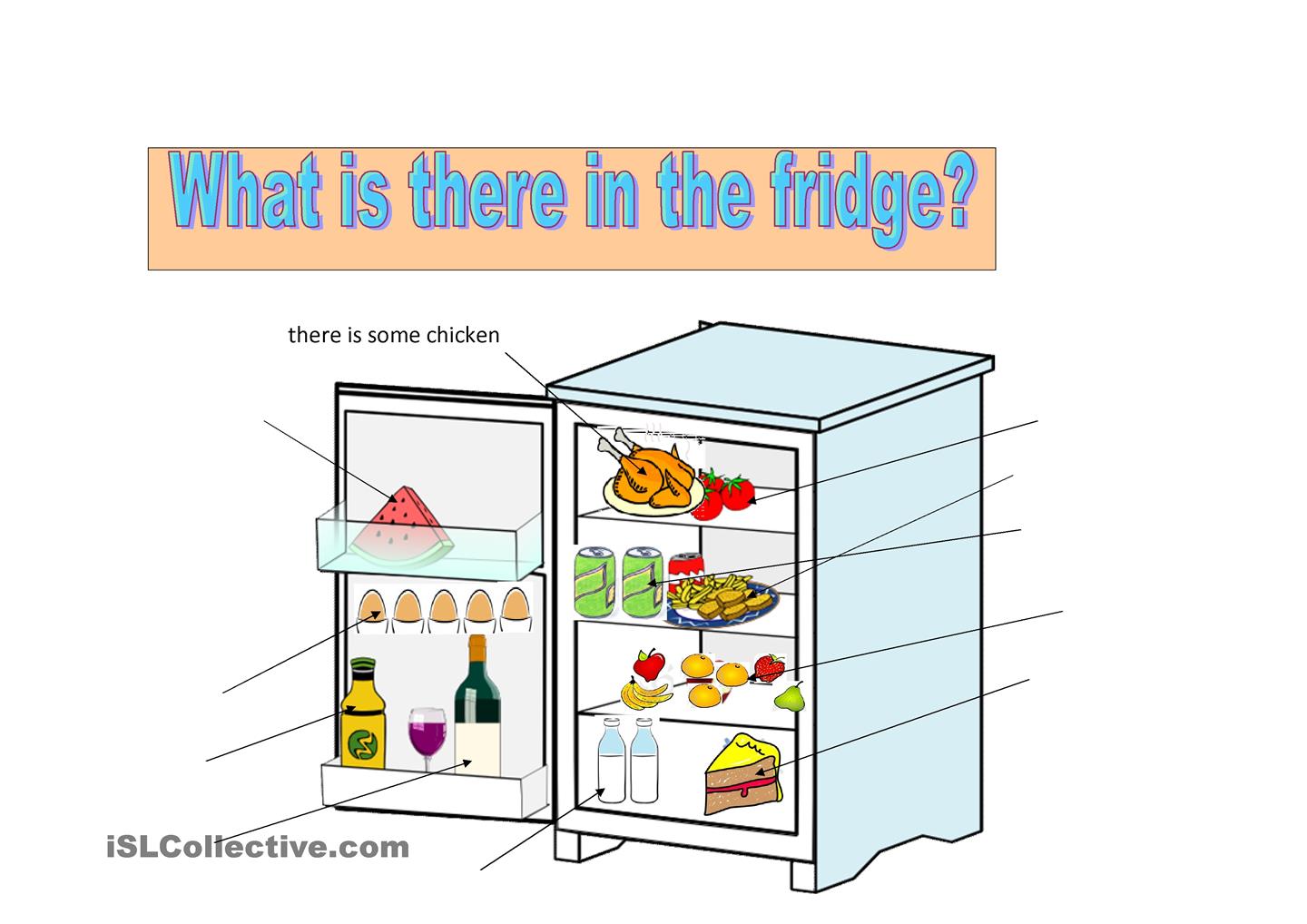 There is some fruit. Холодильник с продуктами для английского языка. Холодильник по английскому. Холодильник с продуктами для описания. Холодильник с едой на английском.