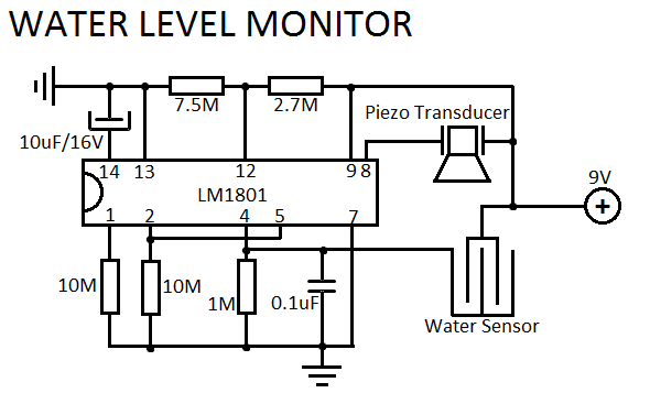 Water Level Sensor Schematics