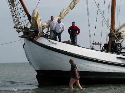 Vastgelopen op het wad